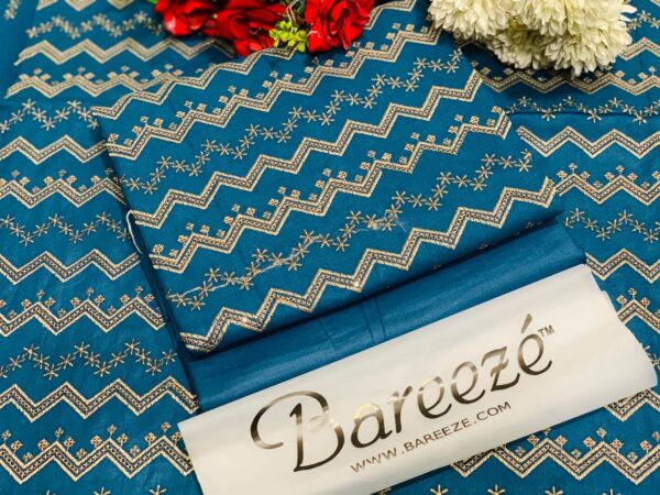 EMBROIDERY LUXURY COTTON LAWN 2PC Collection (BAREEZE LAWN 2025 OPENING)