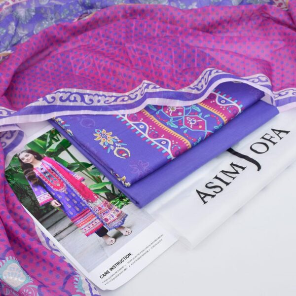 ✨ Premium 3-Piece *Asim Jofa Digital Print Embroidered Lawn Suit* ✨