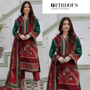 Firdous 3-Piece Printed Suit