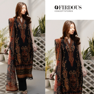 Firdous 3-Piece Printed Suit