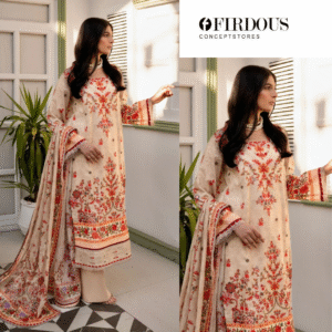 Firdous 3-Piece Printed Suit