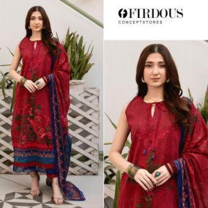 Firdous 3-Piece Printed Suit