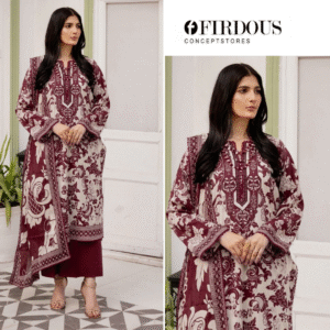Firdous 3-Piece Printed Suit
