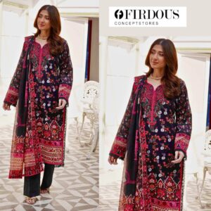 Firdous 3-Piece Printed Suit
